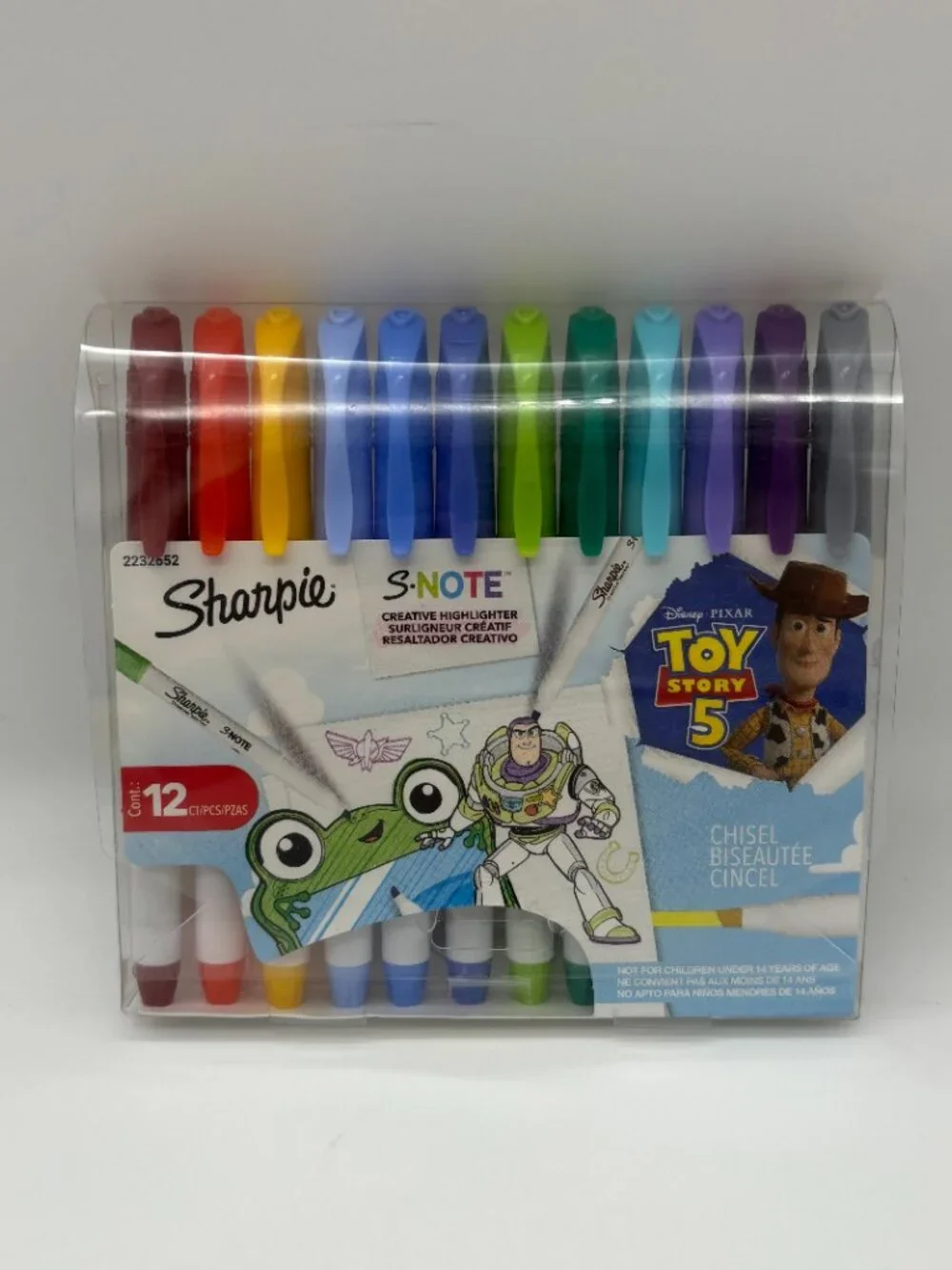 Sharpie S-Note Creative Highlighters Toy Story 5 Packaging Chisel Tip Assorted